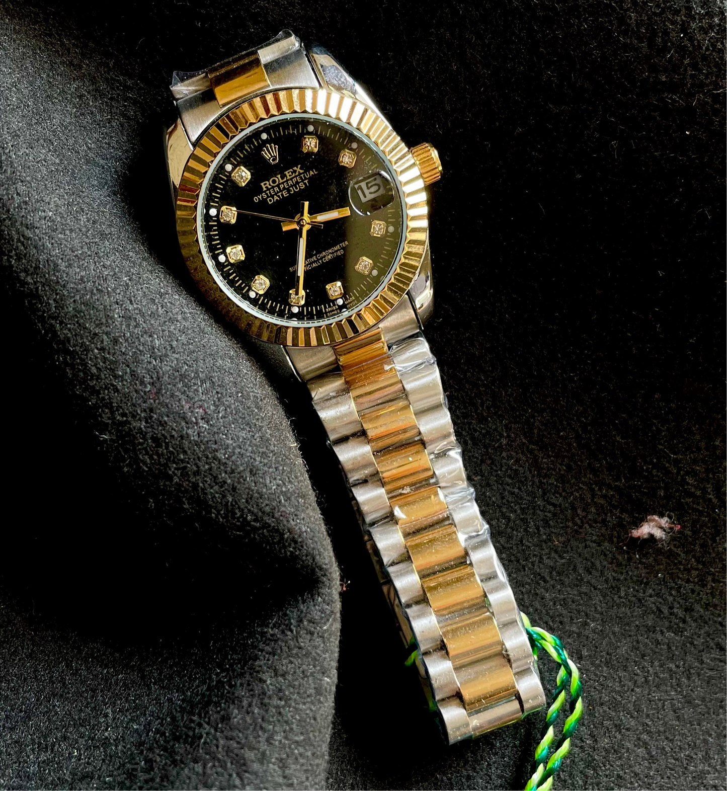 ✨Perpetual Black Dial Braided SilverXGold Watch ✨