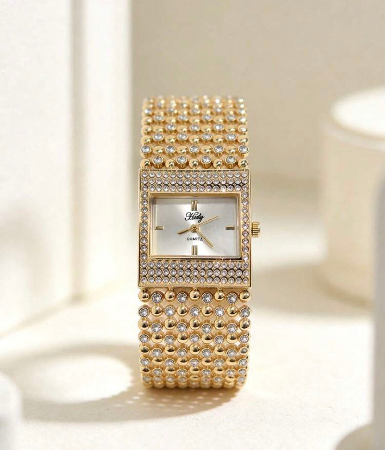 ✨Exclusive SS Zircon Studded Gold Luxurious Watch ✨