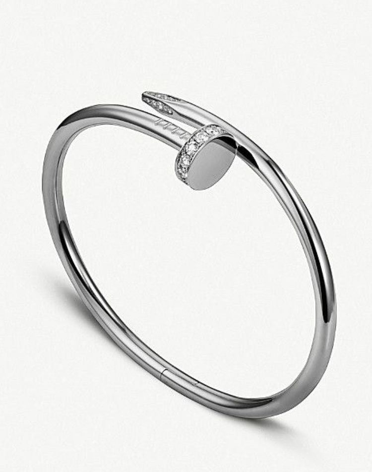 ✨Stainless steel Silver Zirconia Cuff Bracelet ✨