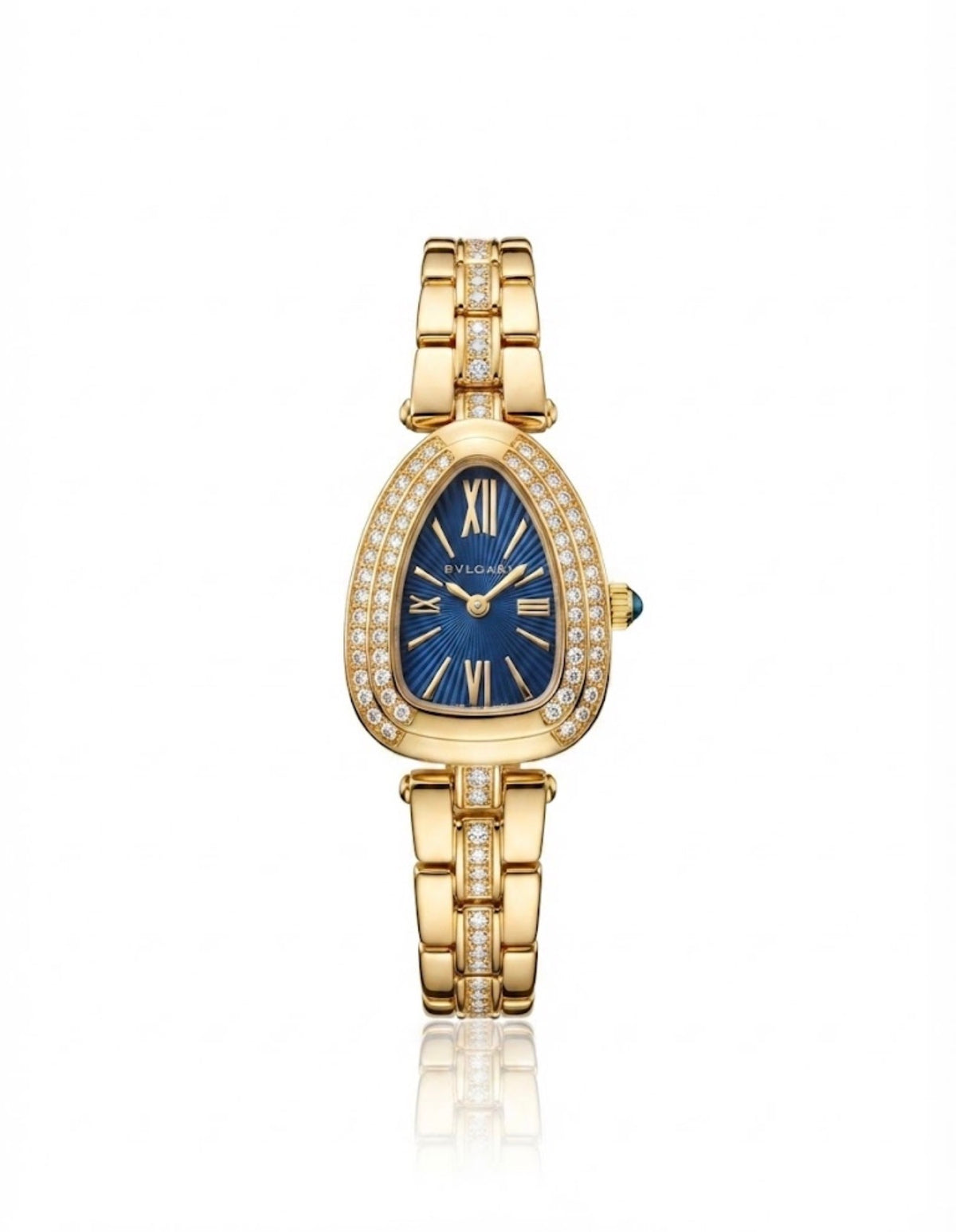 ✨Exquisite Gold stainless steel blue dial bvlg Watch✨