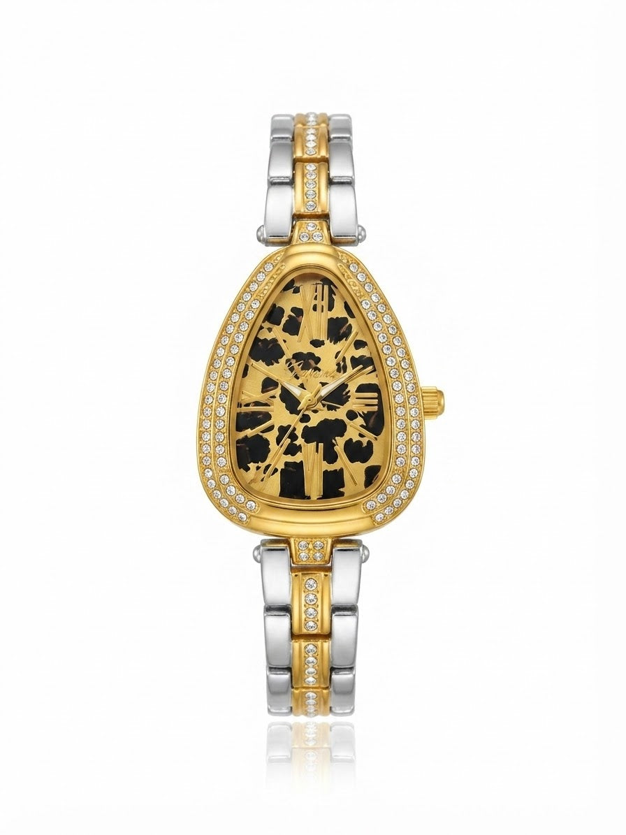 ✨Exquisite SilverXGold Panther BVLG Zirconium Studded Luxe Watch✨