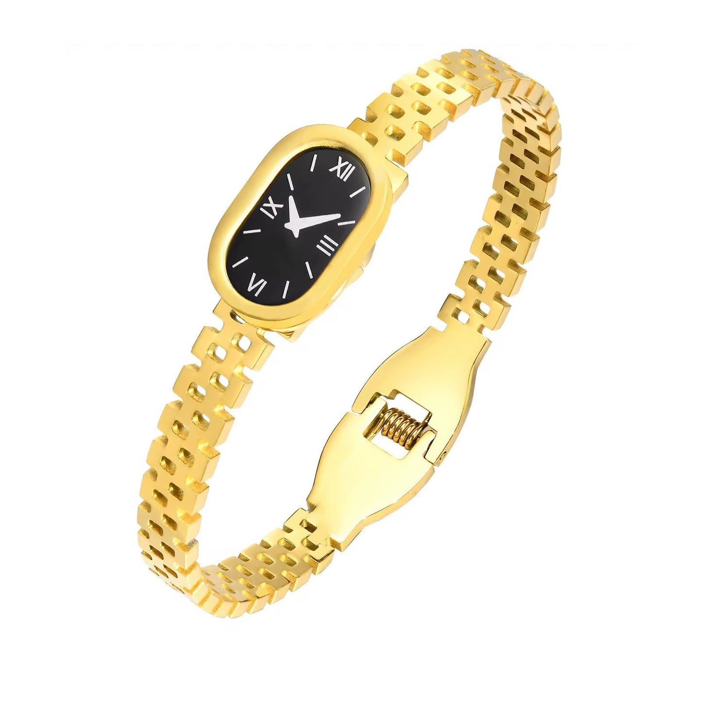 ✨SS Gold Black Dial Design Bracelet ✨