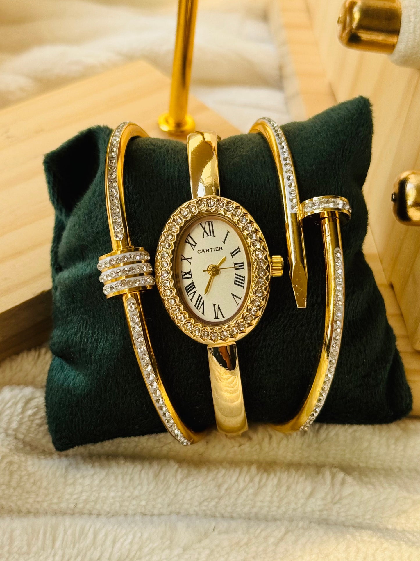 ✨ Exquisite White Carte Zirconia Watch Stack ✨