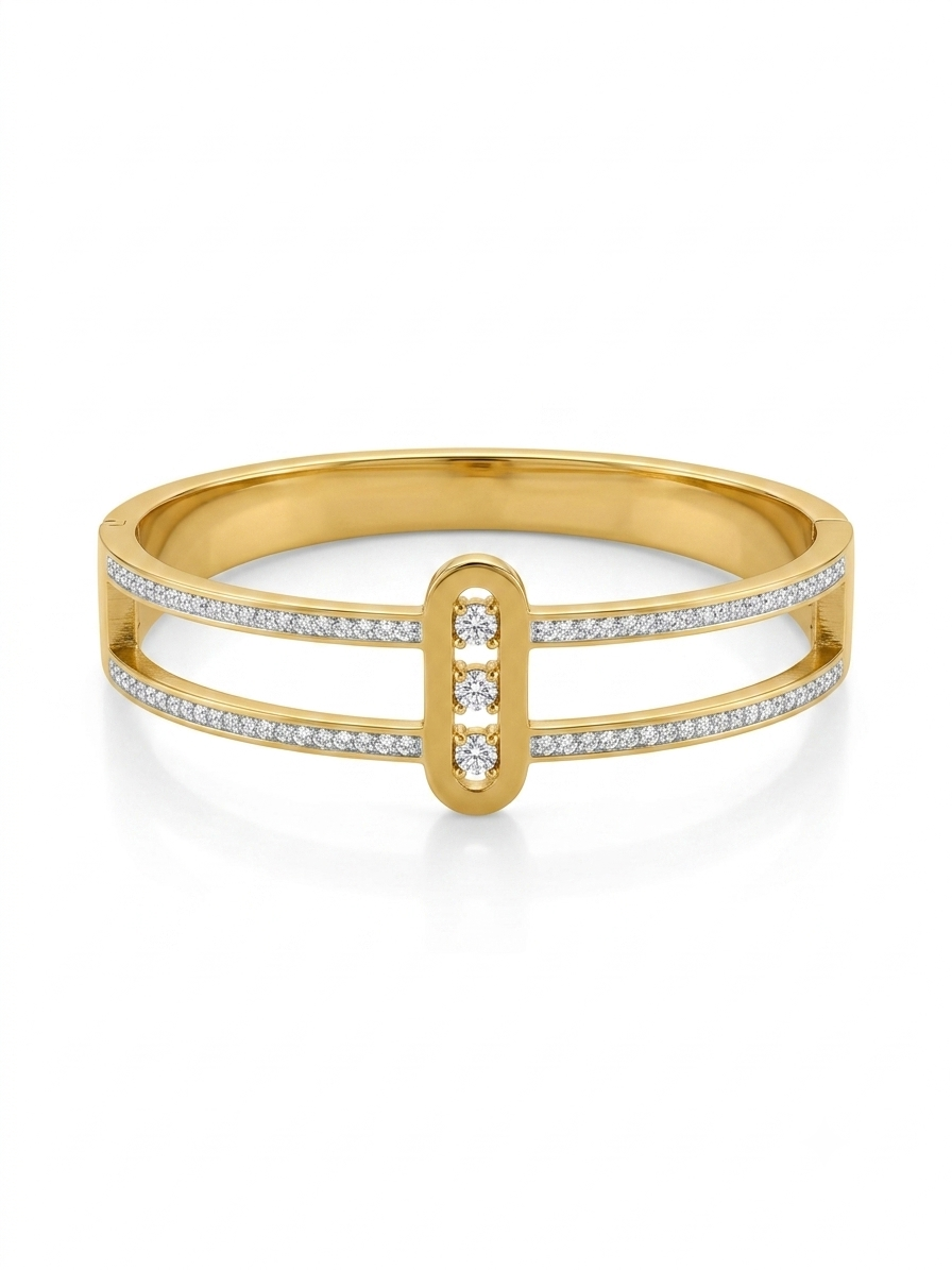 ✨Stainless steel Zirconium Ball Cuff Bracelet ✨