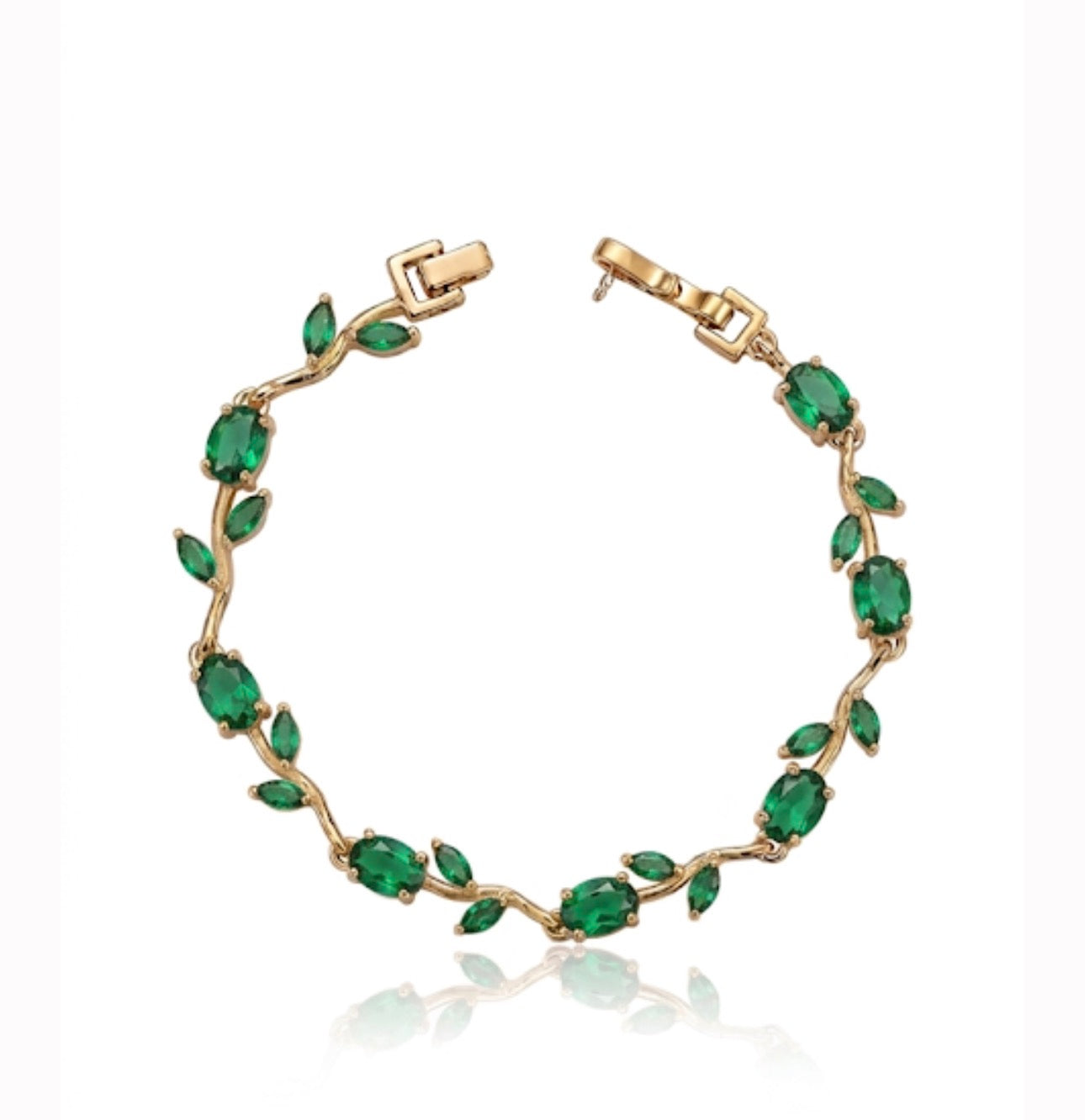 ✨Exclusive Emerald Gold Tulip chain Bracelet ✨
