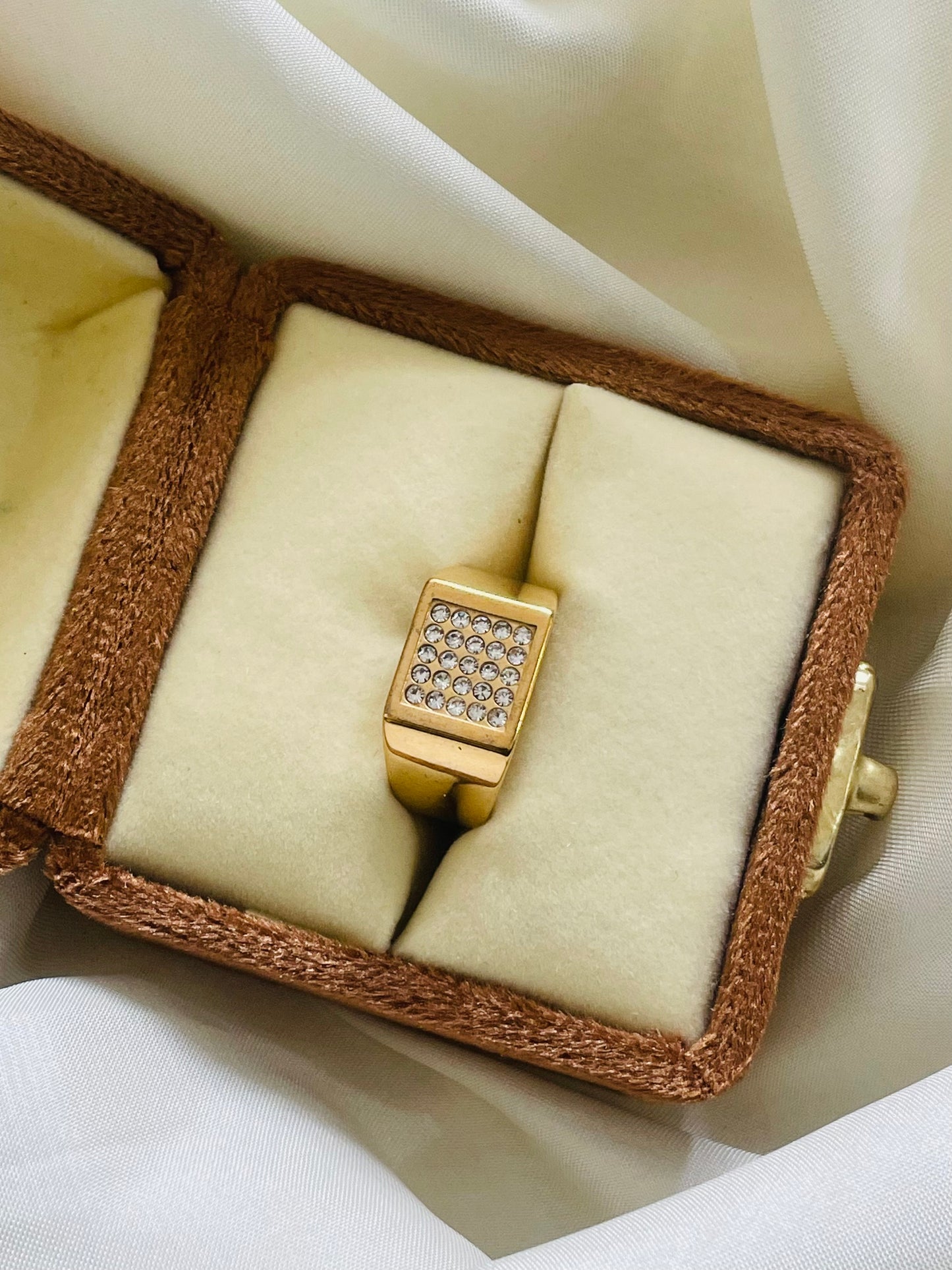 ✨Exquisite Stainless steel Zircona Gold Ring✨