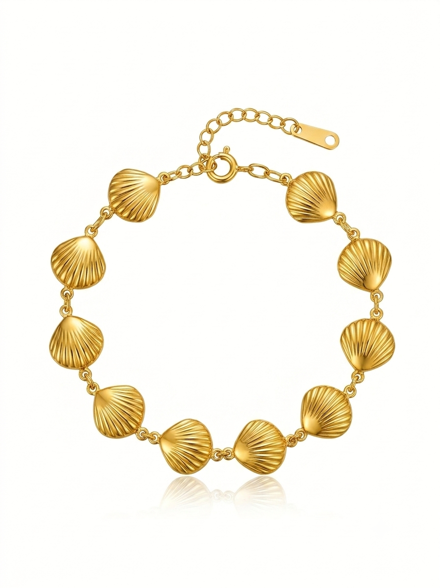 ✨Stainless steel Gold Shell chain Bracelet✨