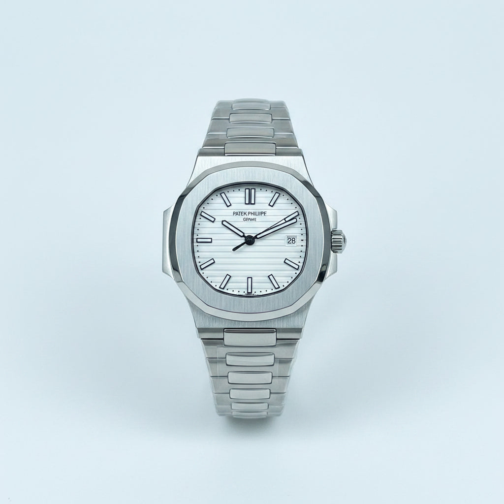 A Grade Nautilus White Dial Silver watch 🔥