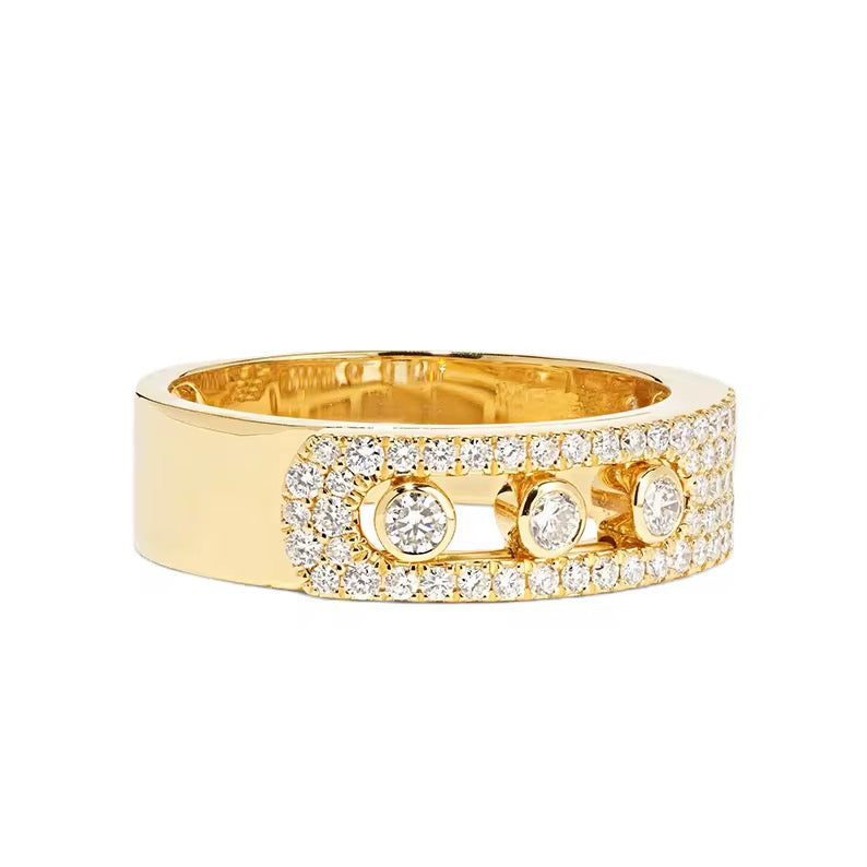 Stainless Steel Diamantés Adjustable Ring ✨