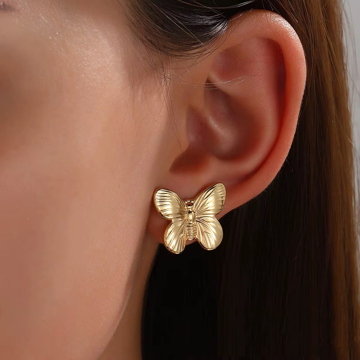 ✨Stainless steel Gold Butterfly Stud earrings ✨