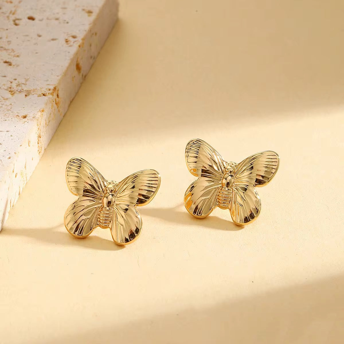✨Stainless steel Gold Butterfly Stud earrings ✨