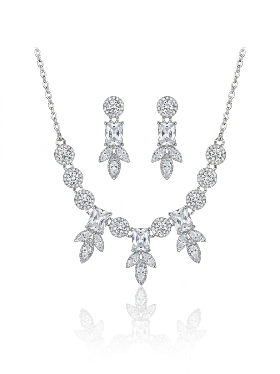 ✨Exclusive S925 Sterling Silver zirconium Leaf set ✨