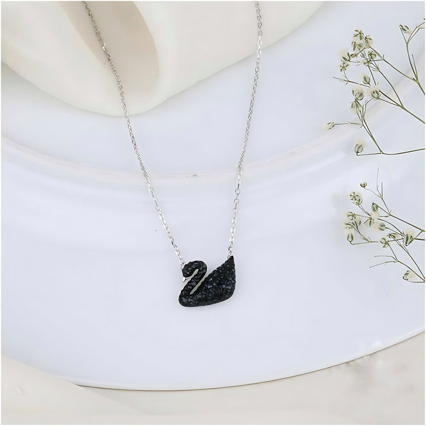 Stainless steel SilverXBlack Duck Pendant