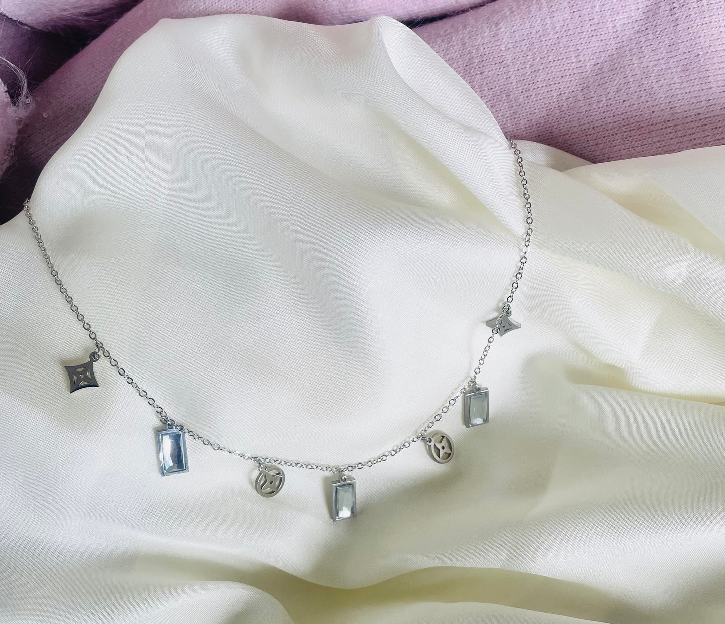 ✨Stainless steel Silver Bar Charm Pendant ✨
