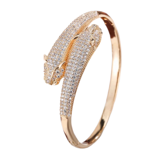 ✨Exquisite 24k Leopard Zircon Gold Bracelet ✨