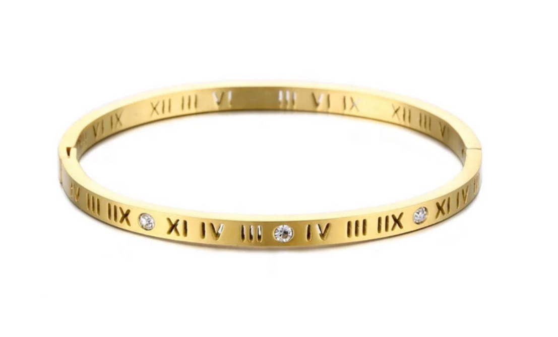 316L stainless steel exquisite Golden Roman Bracelet