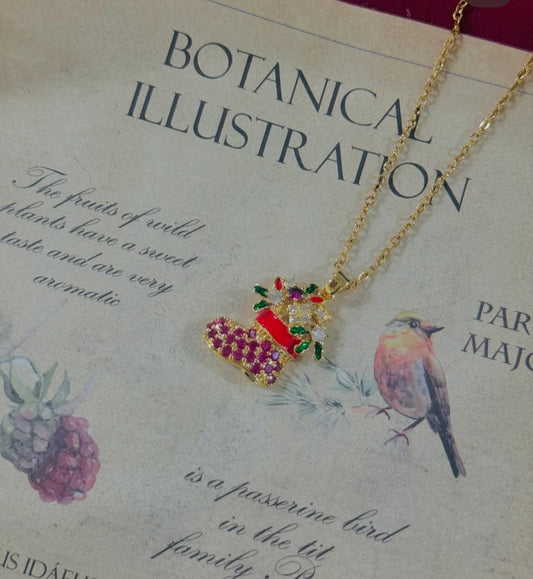 ✨Stainless steel Golf rhinestone Crystal Pendant ✨