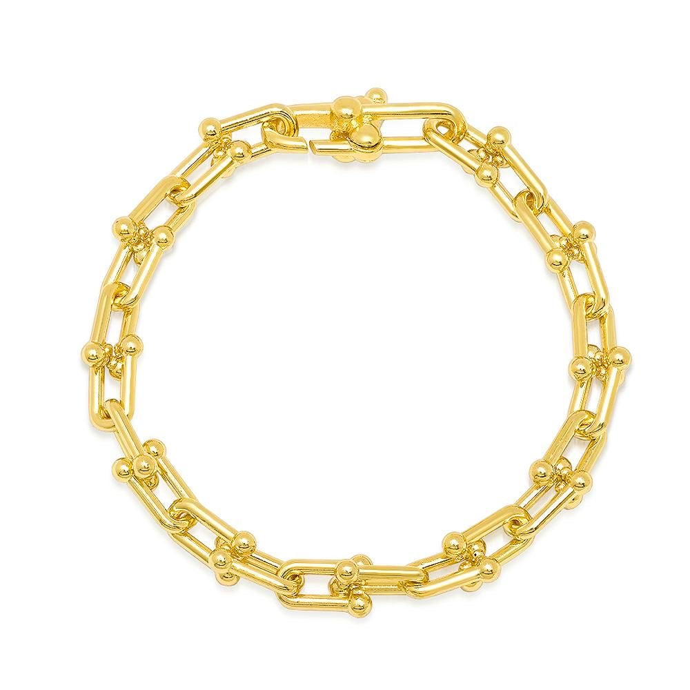 18k Gold Plated Cuban link Chain Bracelet ✨