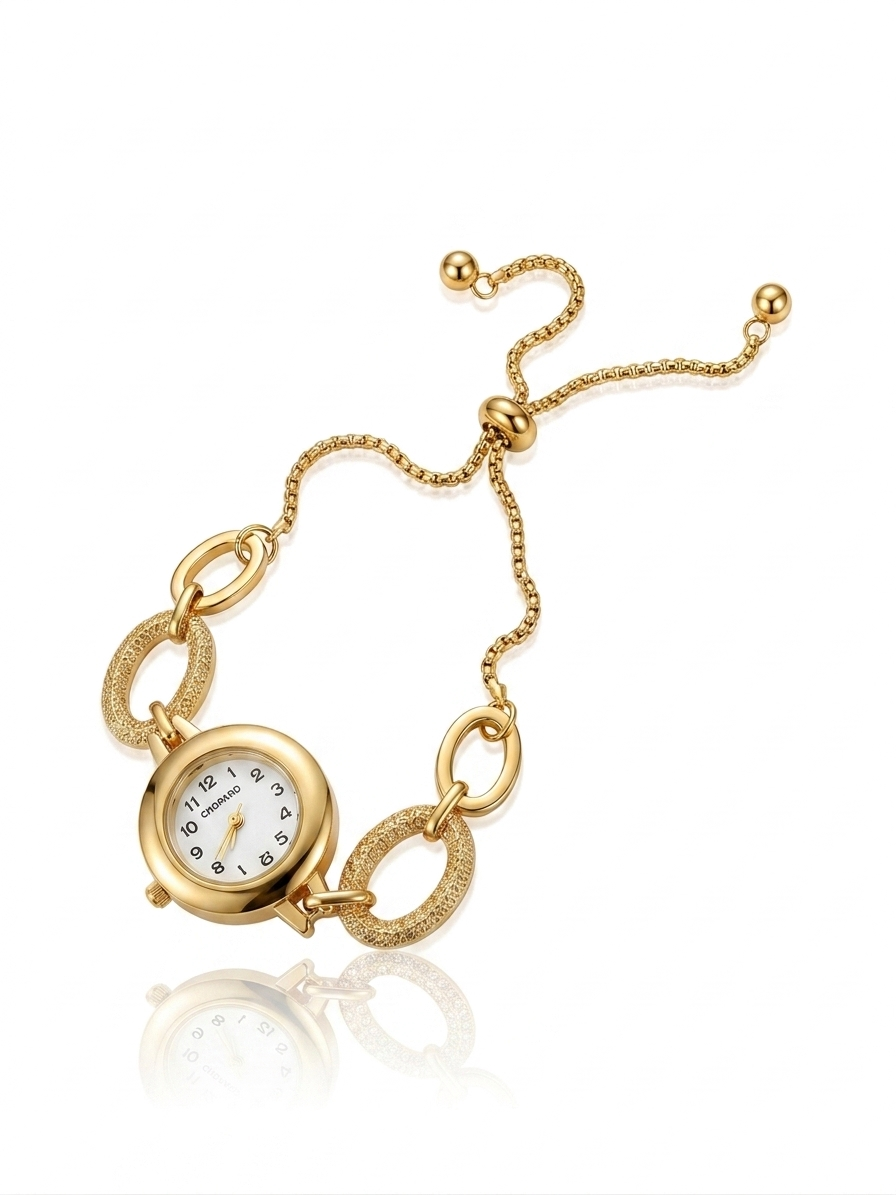 ✨Stainless steel Gold Floral Pearl chain Watch ✨
