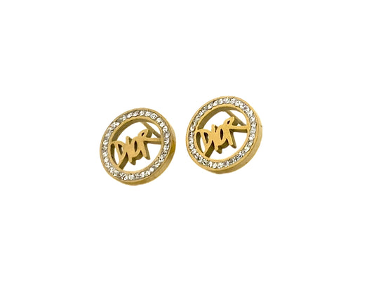 ✨Stainless steel Gold Crystal studs✨