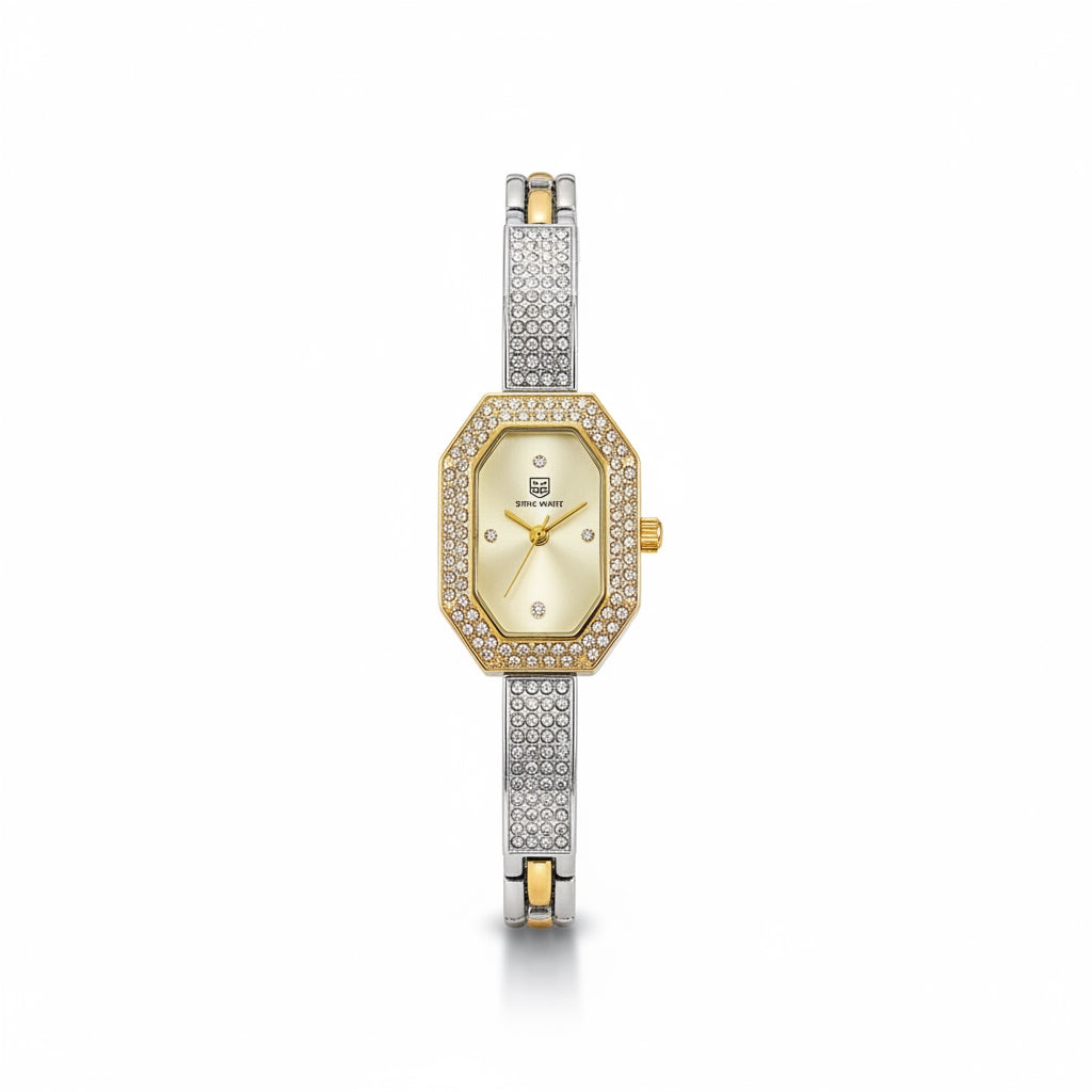 ✨ Zirconium Studded SilverXGold True Worth Watch ✨