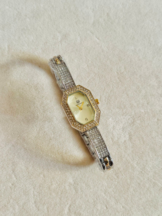 ✨ Zirconium Studded SilverXGold True Worth Watch ✨