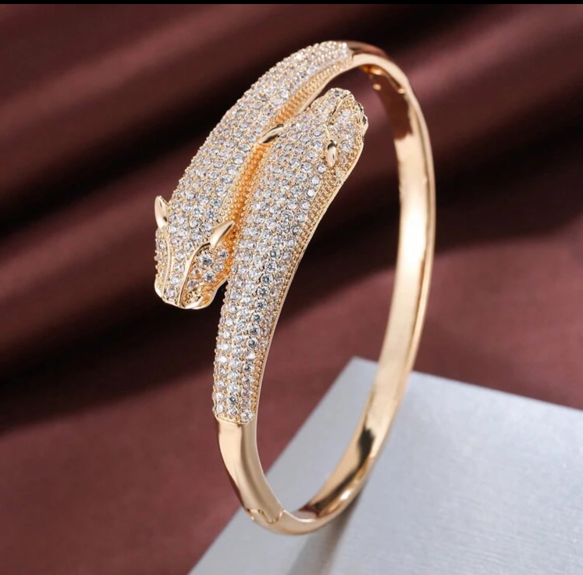 ✨Exquisite 24k Leopard Zircon Gold Bracelet ✨