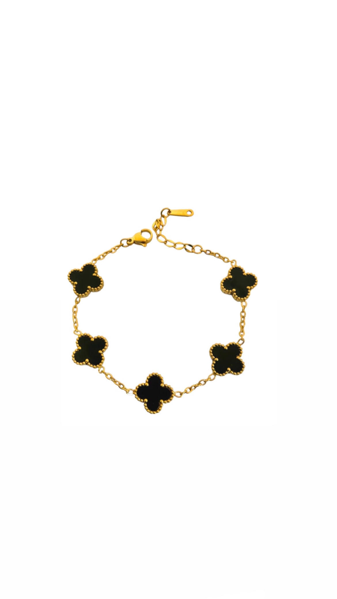 Black X Gold 5 Motifs Bracelet -Two Ways!