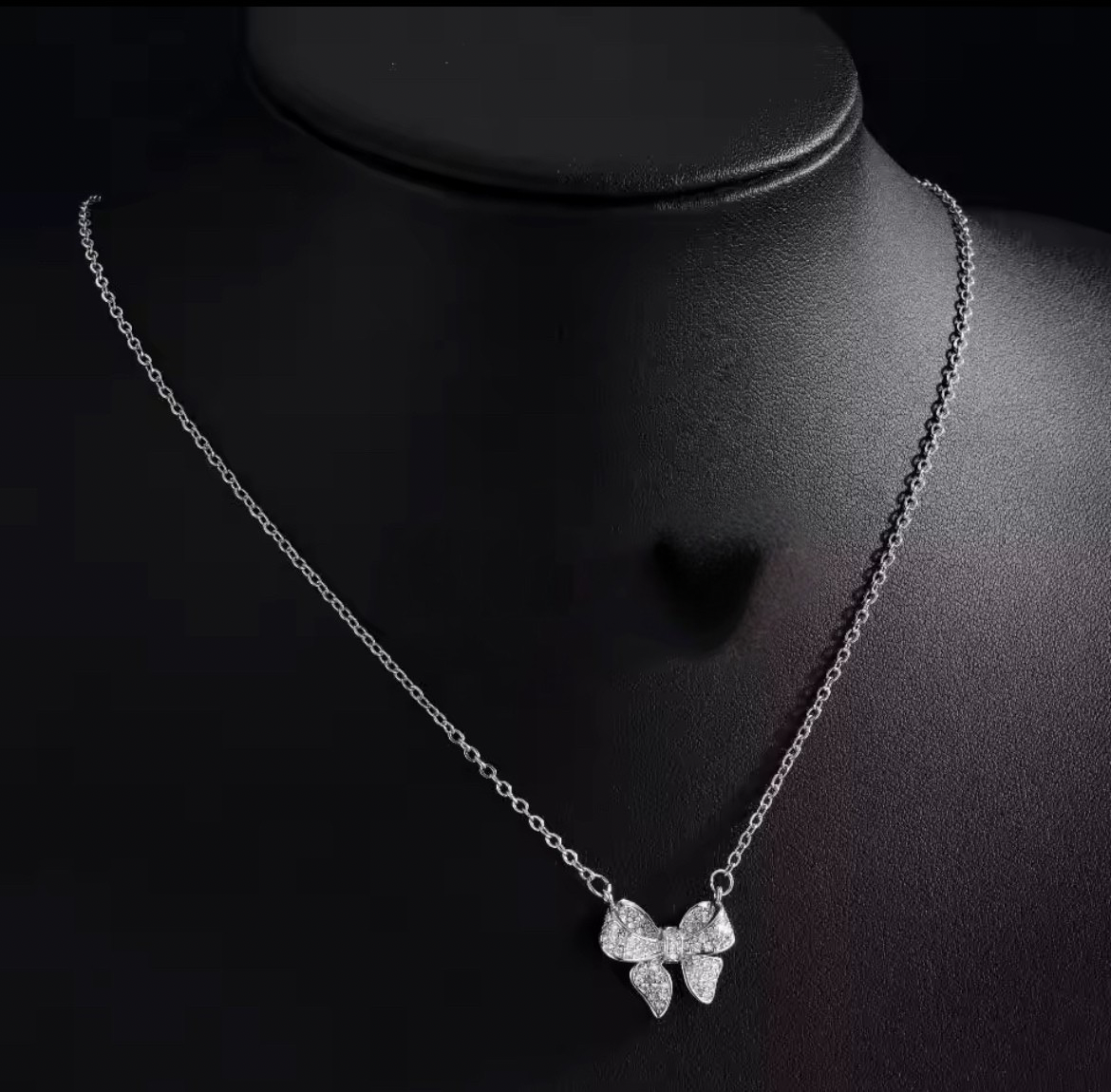 ✨Sterling Silver Zirconium Bow pendant ✨