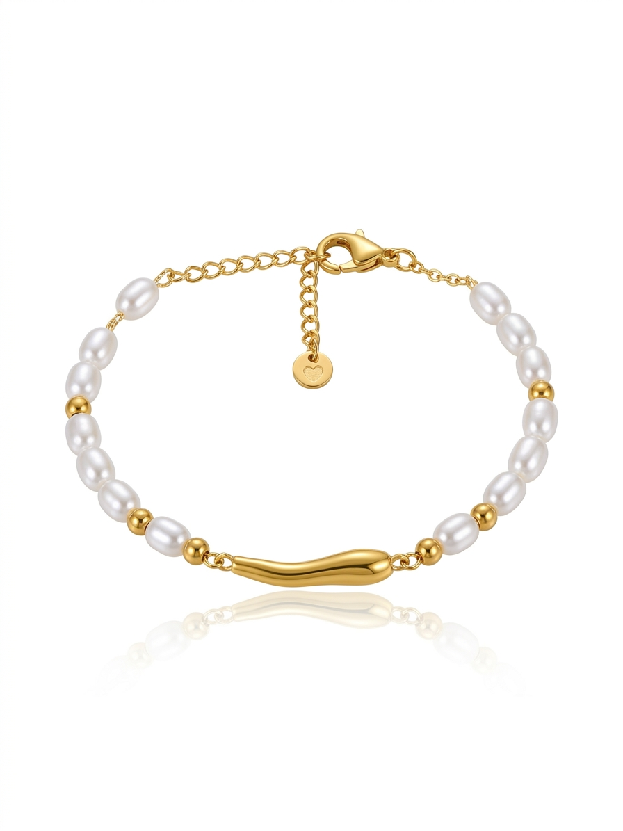 ✨Stainless steel Gold Pearl venne chain bracelet ✨