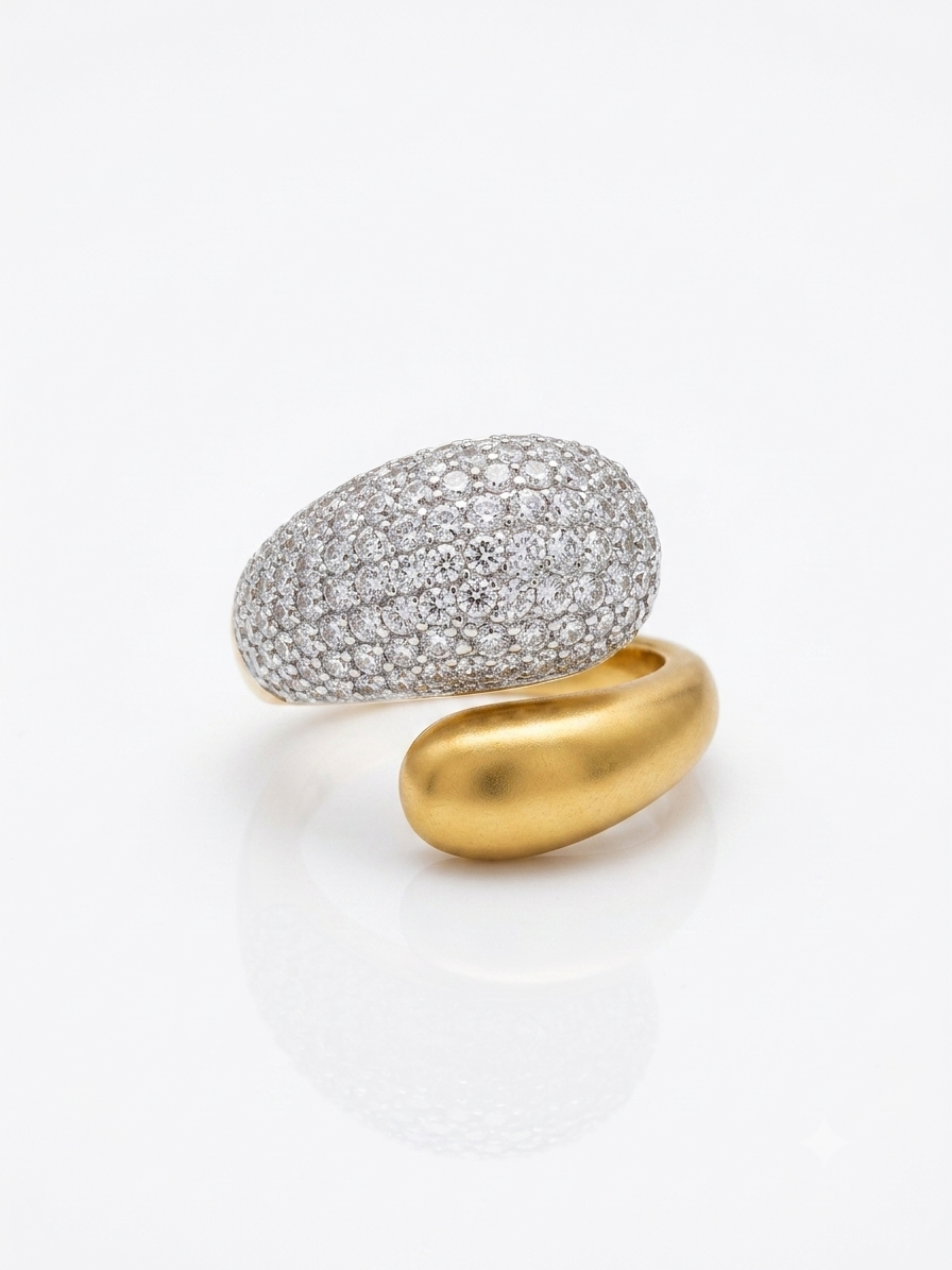✨High Grade Gold Plated Zirconia Crystal Venne Adjustable Ring✨