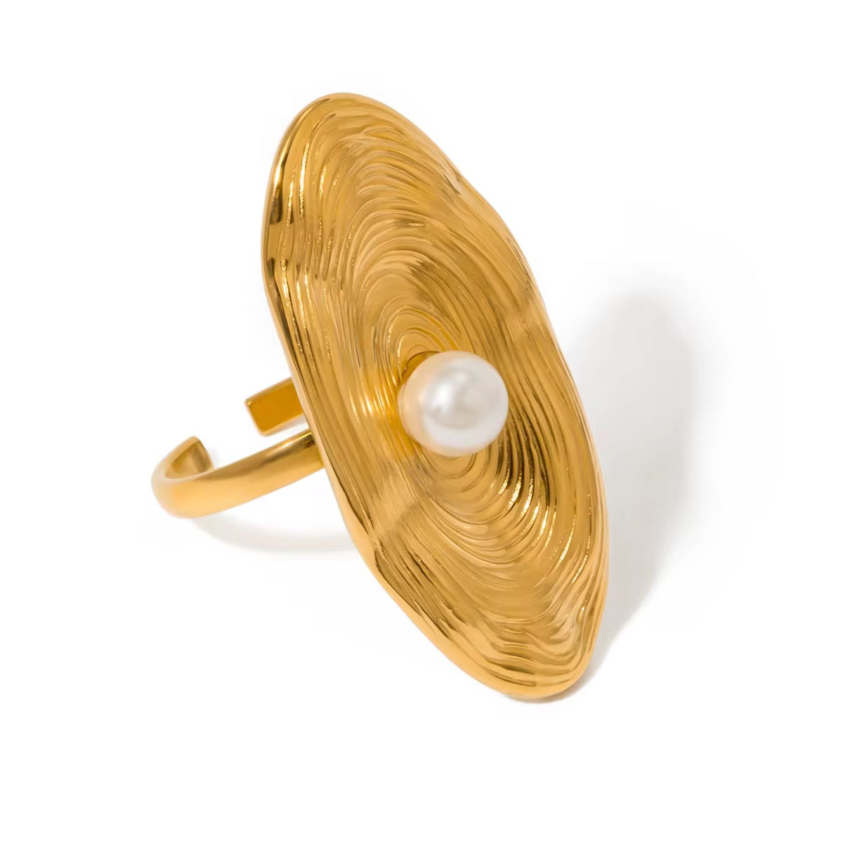 ✨Stainless steel Gold Pearl Ring ✨