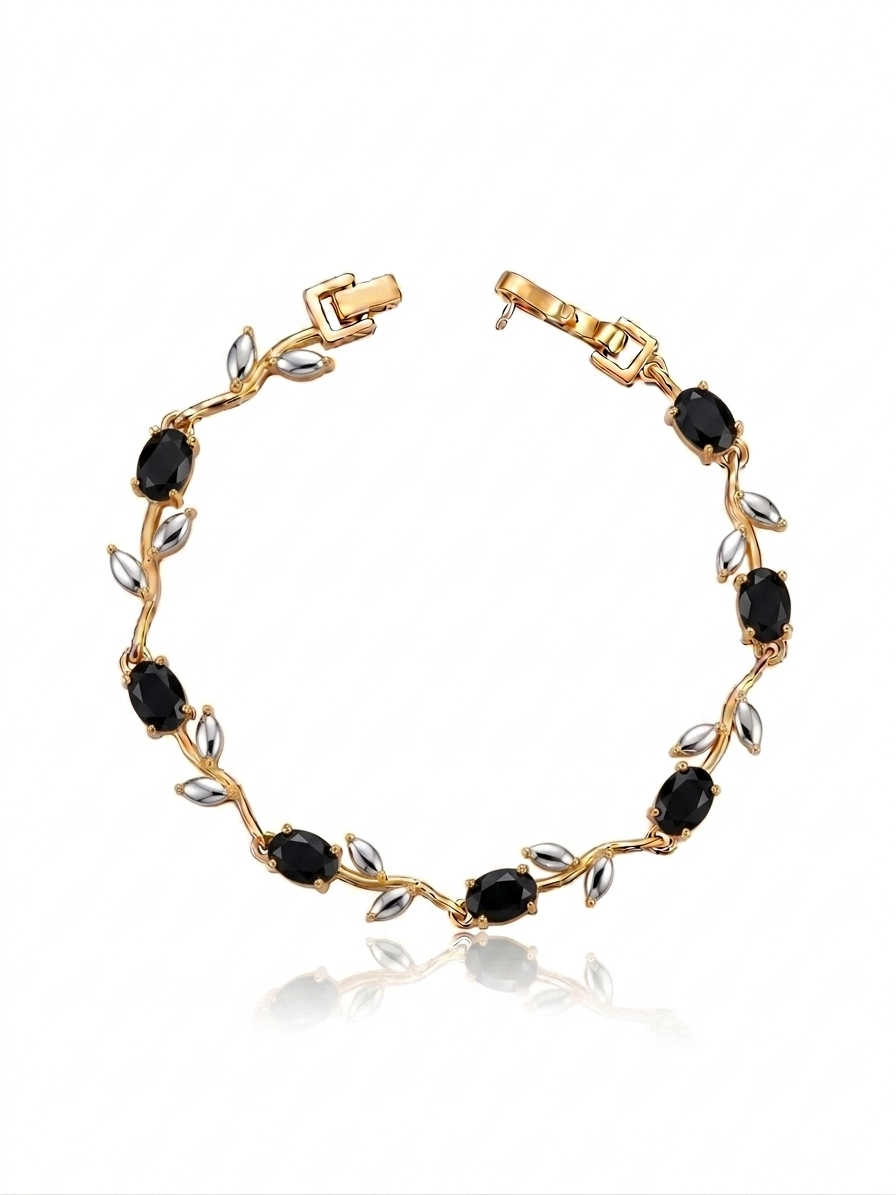 ✨Exclusive Silver Black Tulip chain bracelet ✨