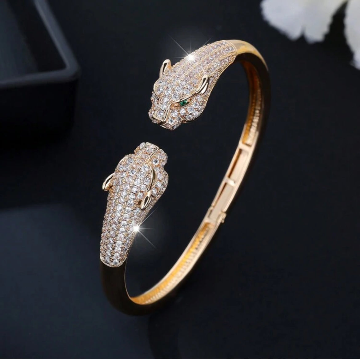 ✨24k Gold Zircon Leopard Bracelet 🐆✨