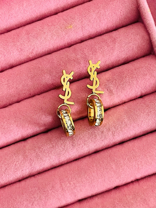 ✨YSĻ Gold Zirconia Drop Earrings ✨