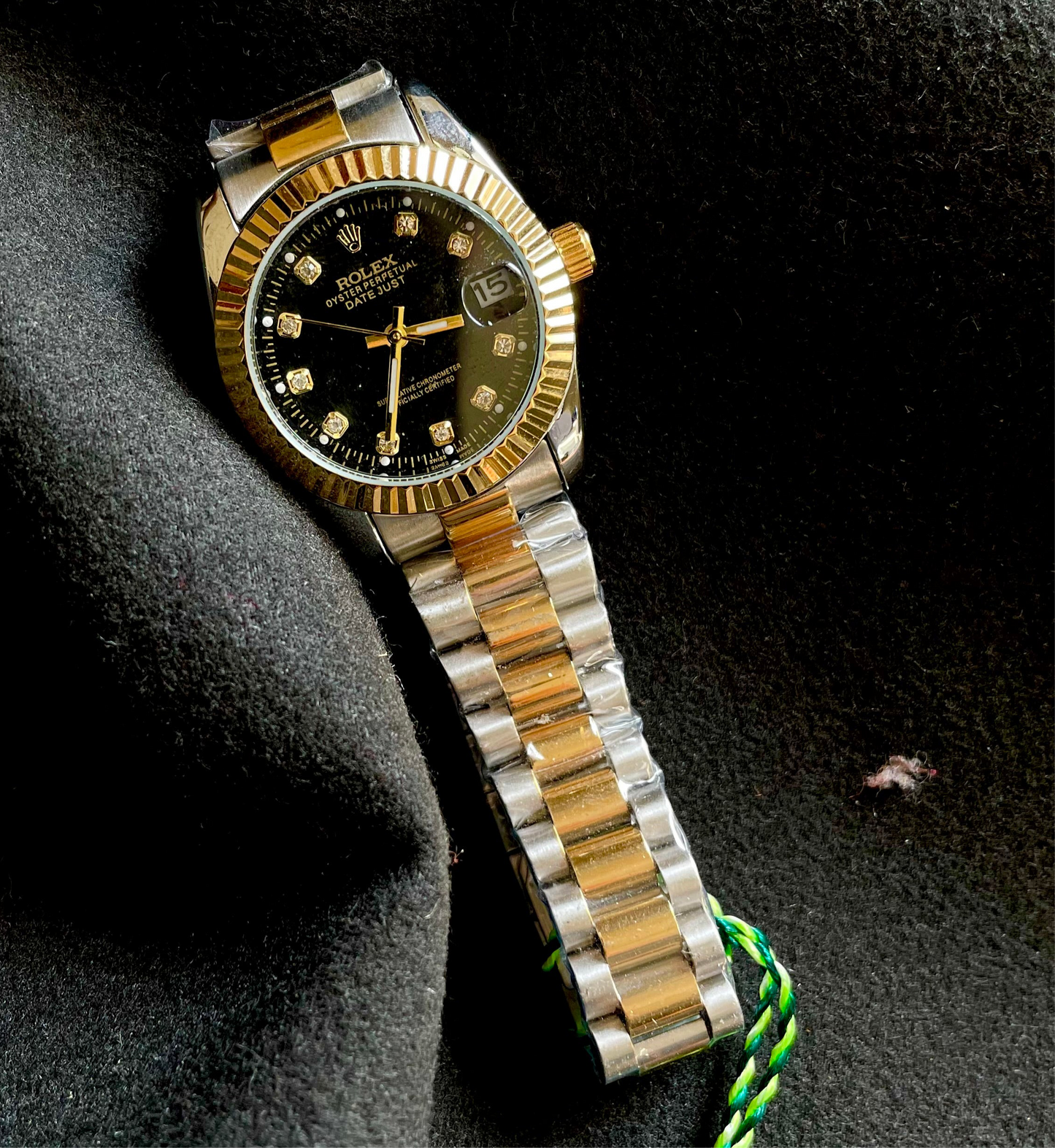 ✨Perpetual Black Dial Braided SilverXGold Watch ✨