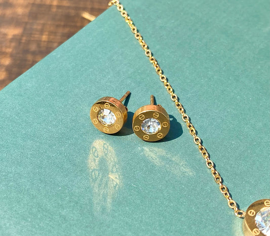 18k gold serenity Cart pendant & tops set