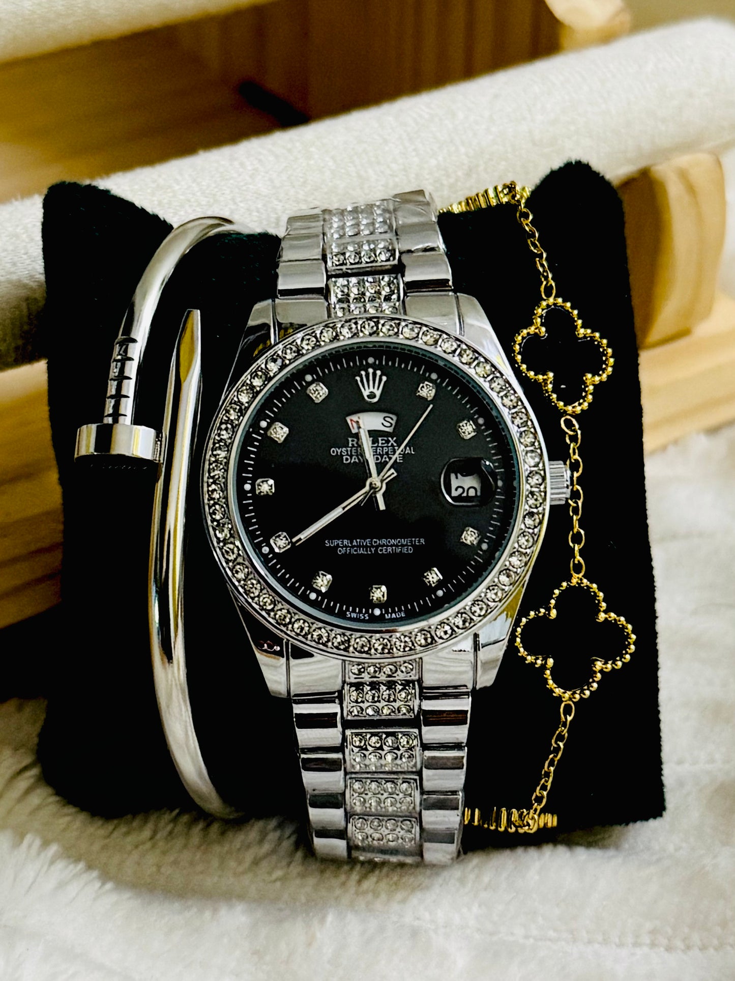 ✨Ultimate Power House Black Zirconia Watch Stack ✨