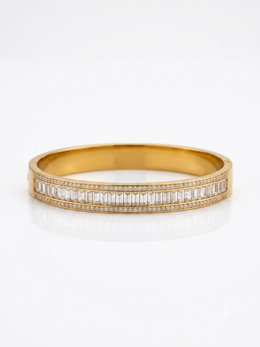 ✨Exquisite Stainless steel Zircona Cuff Bracelet ✨
