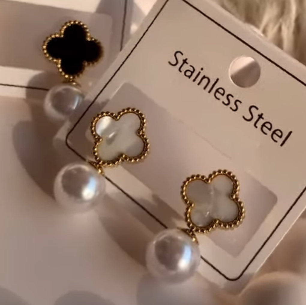 ✨Stainless steel Pearl white Drop Earrings ✨