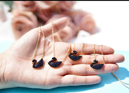 Stainless black duck pendant