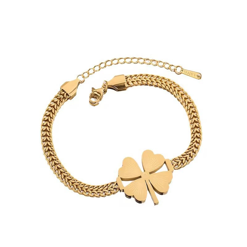✨Stainless Steel Gold Clovie Chain Bracelet ✨