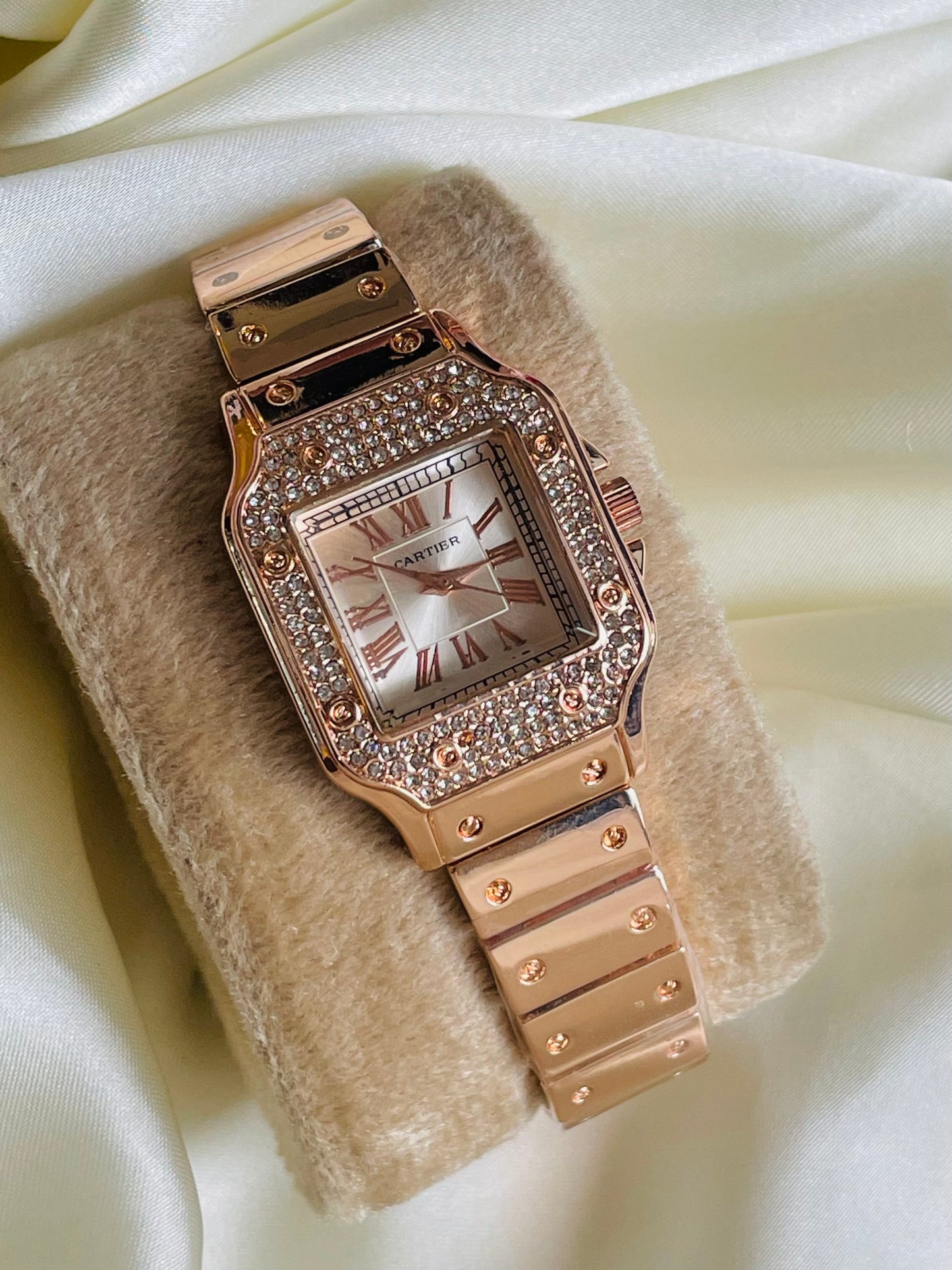 ✨Crystal Studded Rose Gold Carte Branded Watch ✨