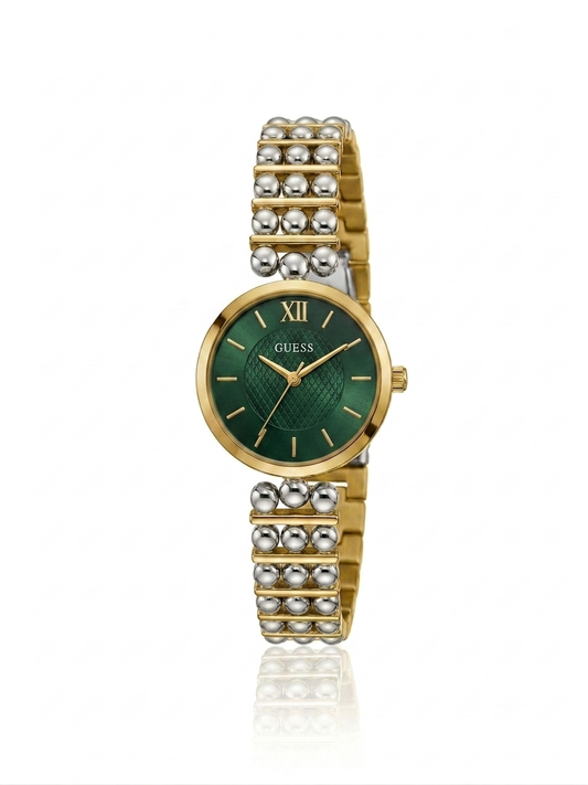 ✨Exquisite Women's Elegant Beaded Link SilverXGold Wrist Watch✨