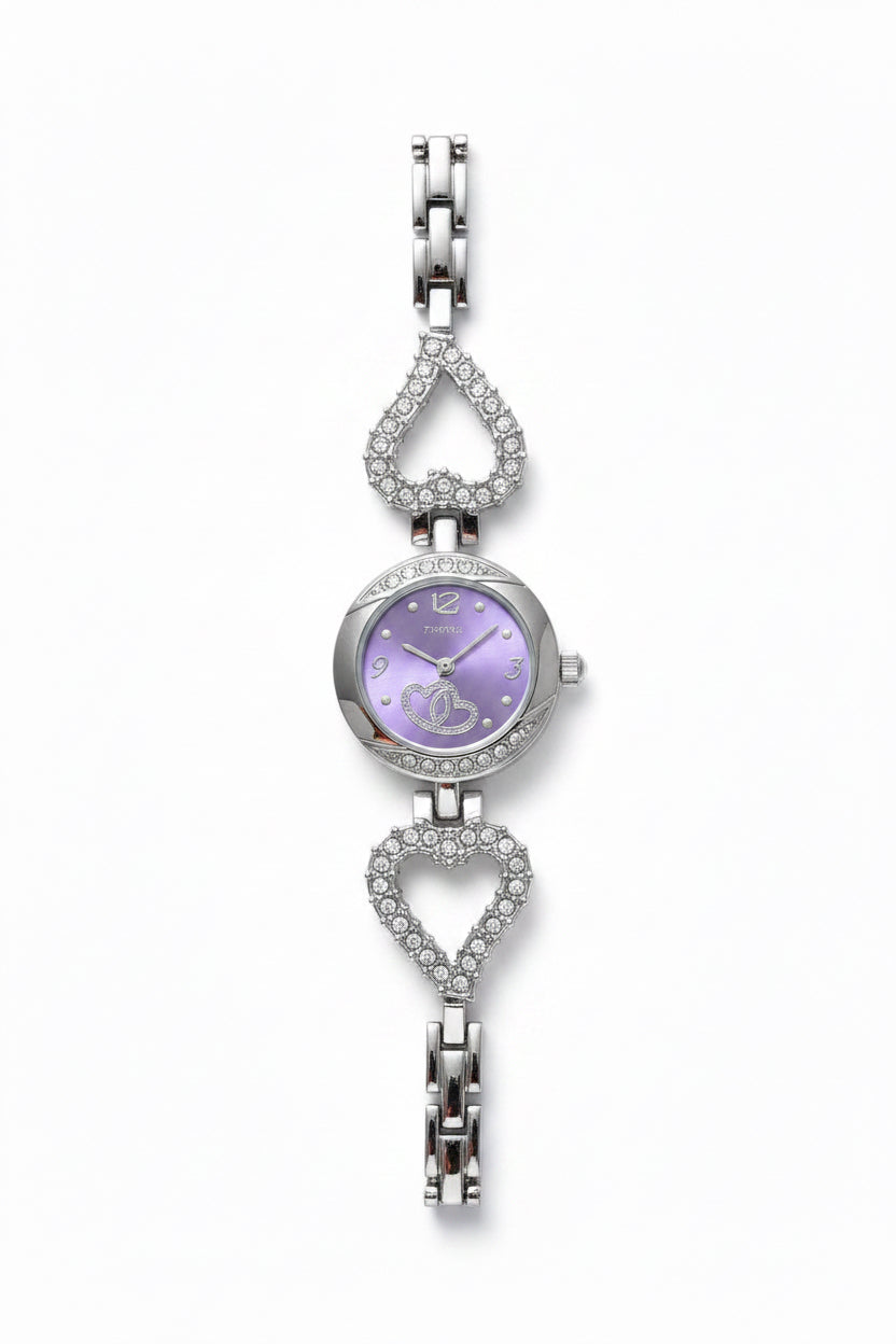 ✨Exclusive SilverXPurple Trueworth Heart Chain Watch ✨