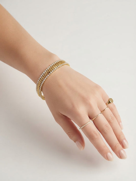 ✨Exclusive Gold Link Tennis chain bracelet ✨