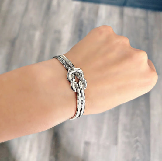 ✨Stainless steel Layered Silver Snake chain Bracelet ✨