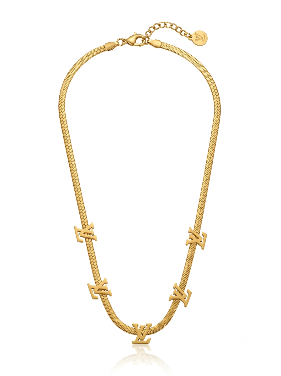 ✨stainless steel Gold Lv chain Necklace pendant ✨