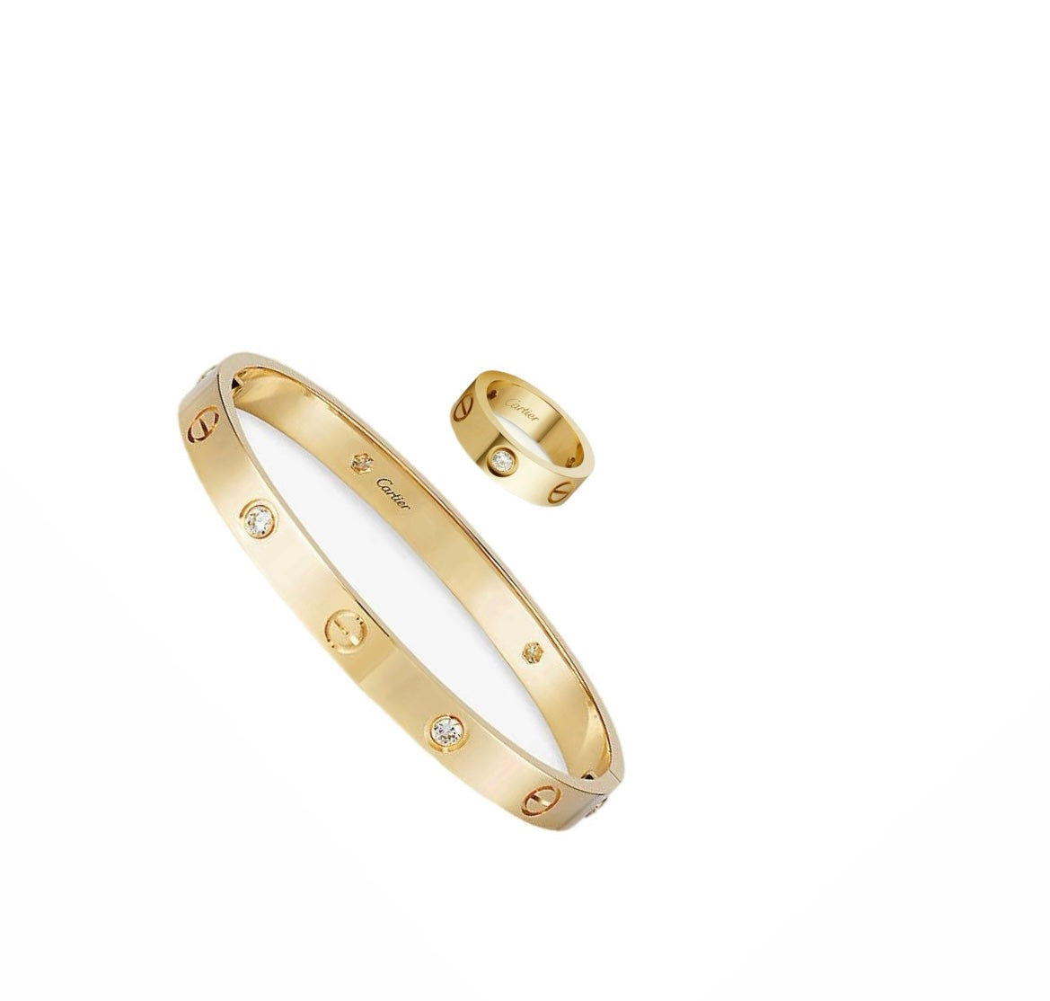 Stainless Steel Gold Love Set