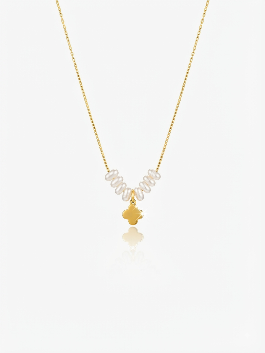 ✨Exclusive Stainless Gold Pearly chain pendant ✨